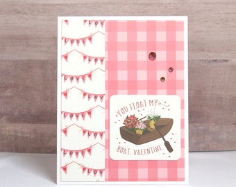 Handmade Boat Valentine's Day Card – You Float My Boat