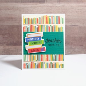 Teacher Cards- Thank You Teacher- School Cards- Handmade School Cards- Teacher Appreciation