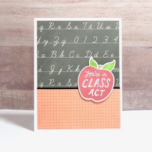 Teacher Thank You Card- School Card- Teacher Card- Handmade School Card- For Teachers