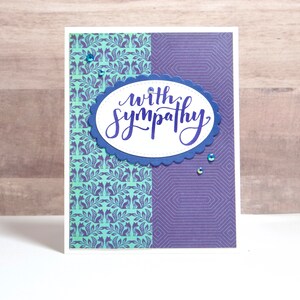 With Sympathy Card- Sympathy Cards- Grief Card- Handmade Sympathy Card