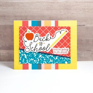 Back to School Card- School Card- First Day of School Card- Kids Card- Handmade School Card