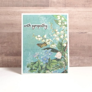 Condolence Card- Sympathy Card- With Sympathy Card- Handmade Sympathy Card