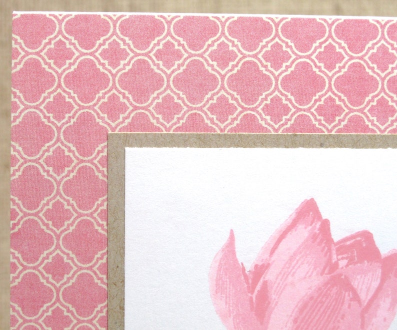 Feminine Thank You Card Pink Rose Thank You Card Thank You Cards-Thank You Note Card