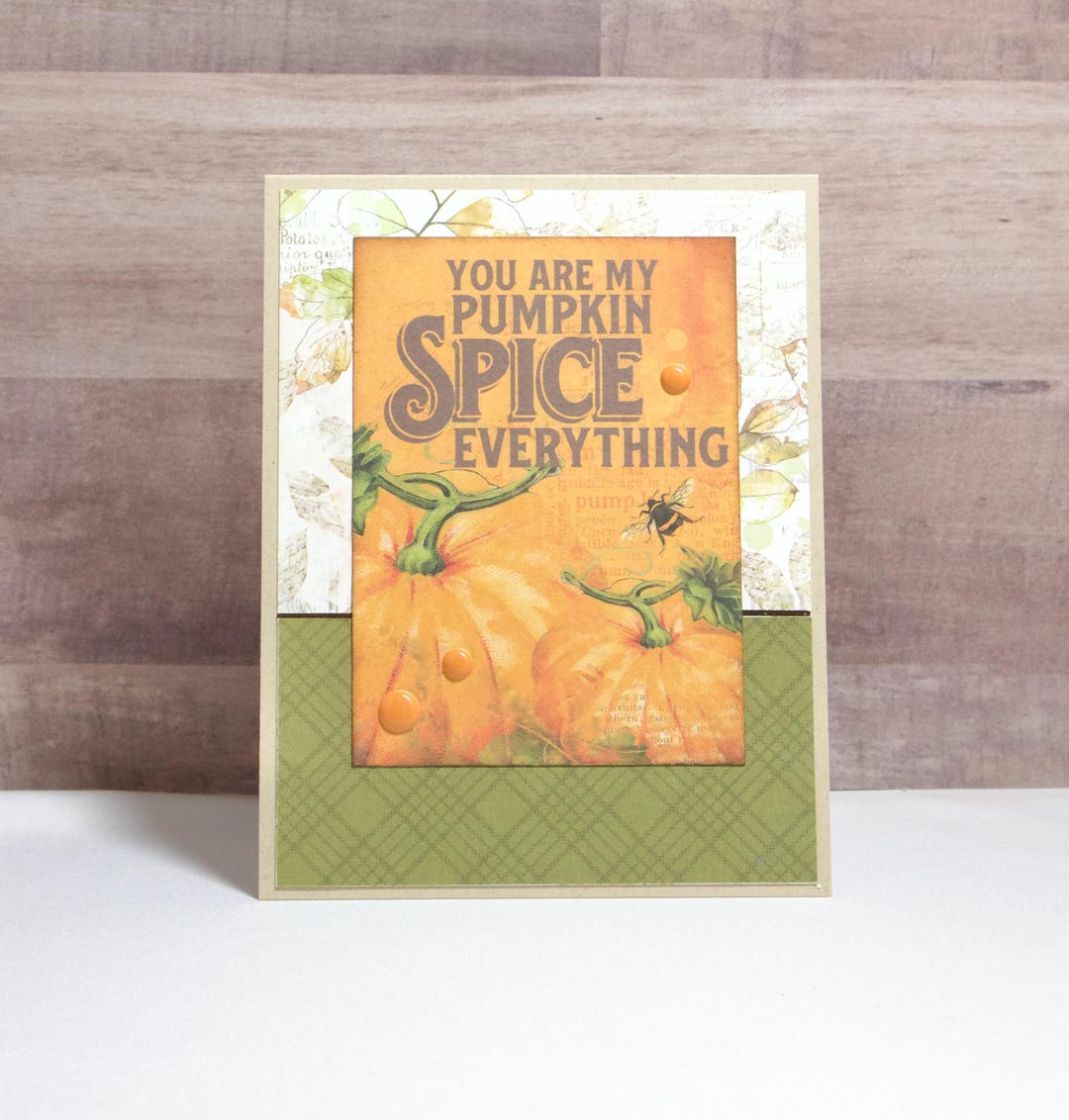 Fall Card- Pumpkin Spice- Welcome Fall- Friend Card- Handmade Fall ...