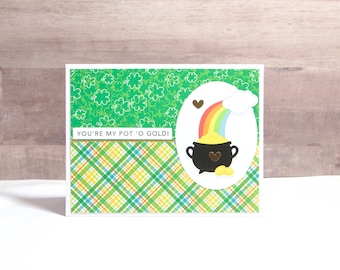 Handmade St Patrick's Day Card: Pot of Gold, Irish Greeting