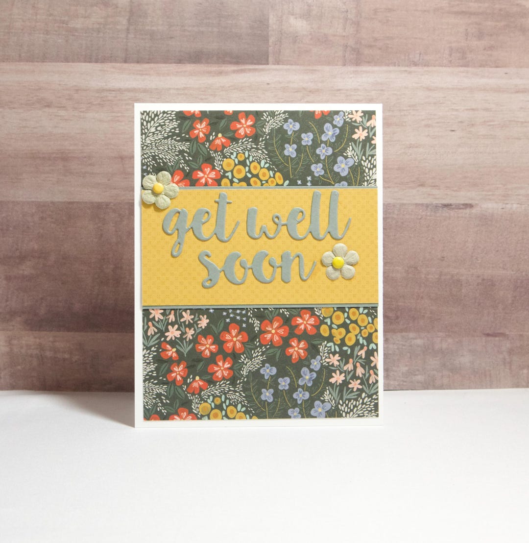Handmade Floral Get Well Soon Card – Floral Sentiment Paper Flowers - Etsy