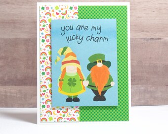 Gnome St. Patrick's Day Card: Lucky Charm Handmade Card