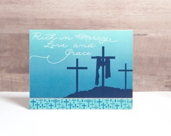 Handmade Easter Crosses Card: Christian Easter Wishes