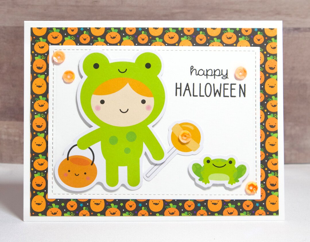 Halloween Card Kids Cards for Kids Cute Halloween Card Etsy