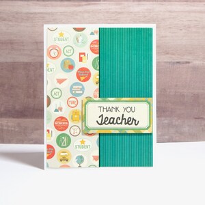 Thank You Teacher Card- Cards for Teachers- For Teachers- Handmade Teacher Card