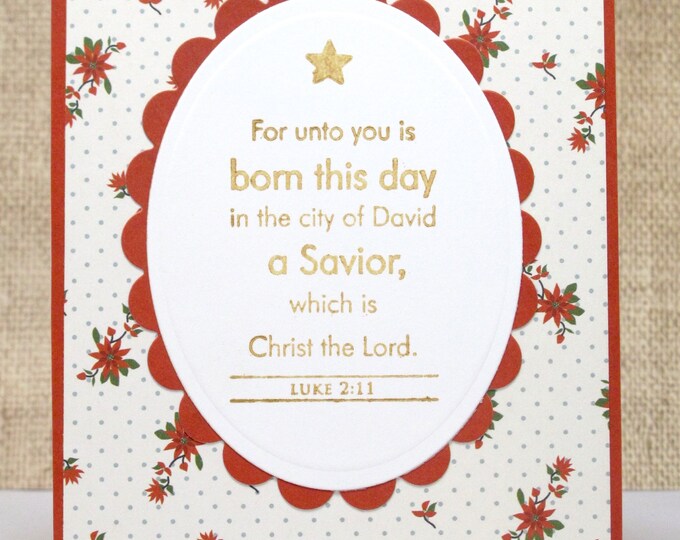 Religious Christmas Card Religious Card Christmas Card Bible Verse Card