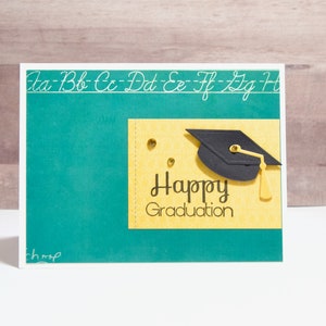 Graduation Card for Him- Happy Graduation Card- Congrats Graduate Card- Handmade Graduation Card