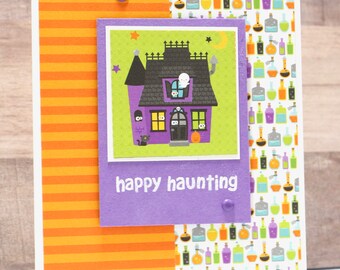 Handmade Haunted House Halloween Card – Happy Haunting