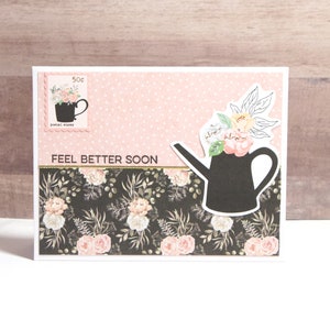 Get Well Card for Women- Feel Better Soon- Thinking of You Card- Handmade Get Well Card