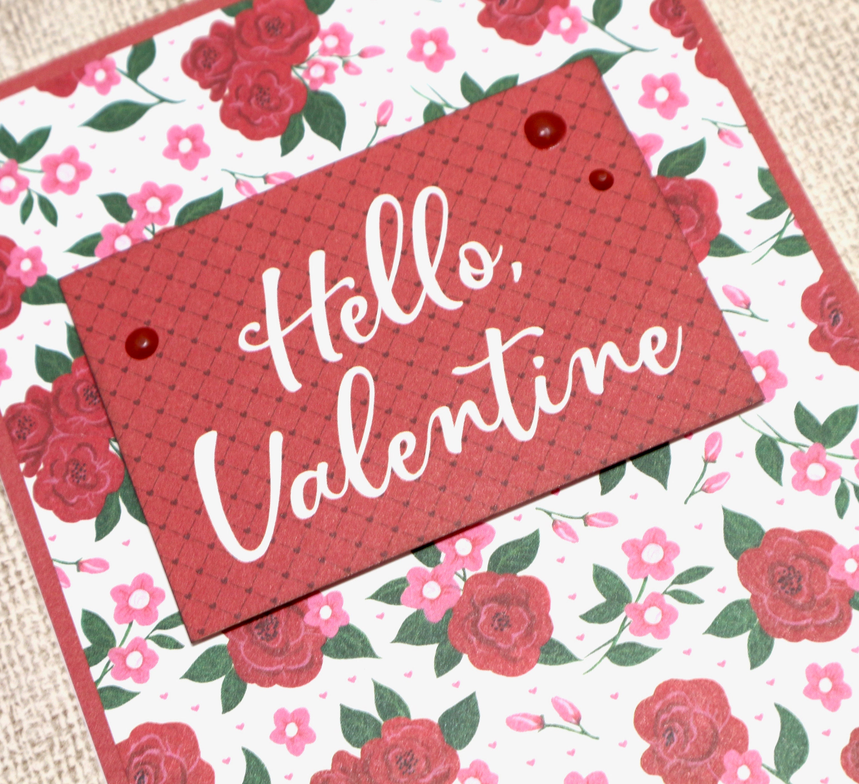 Valentines Card for Her- Cards for Her- Hello Valentine- Valentine Card ...