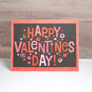Valentine&#39;s Day Card- Happy Valentine&#39;s Day- Love Card- Happy Heart Day- Valentine Handmade
