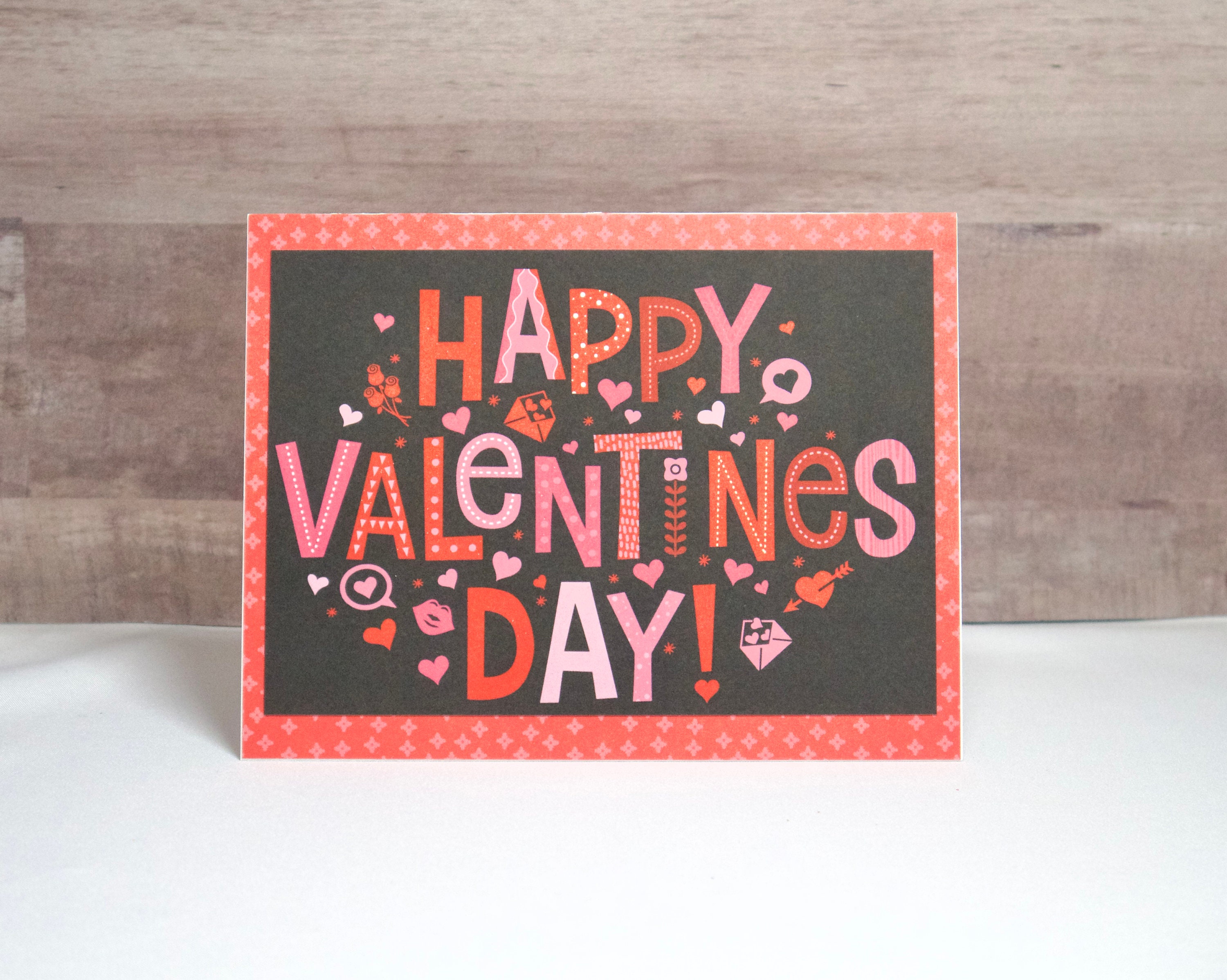Valentine's Day Card- Happy Valentine's Day- Love Card- Happy Heart Day ...