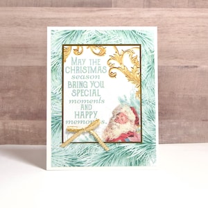 Santa Christmas Card- Christmas Card- Cards for Christmas- Handmade Christmas Card