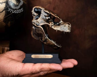 ゴジラの頭蓋骨レプリカ ブロンズ効果 3Dプリント ミニチュア