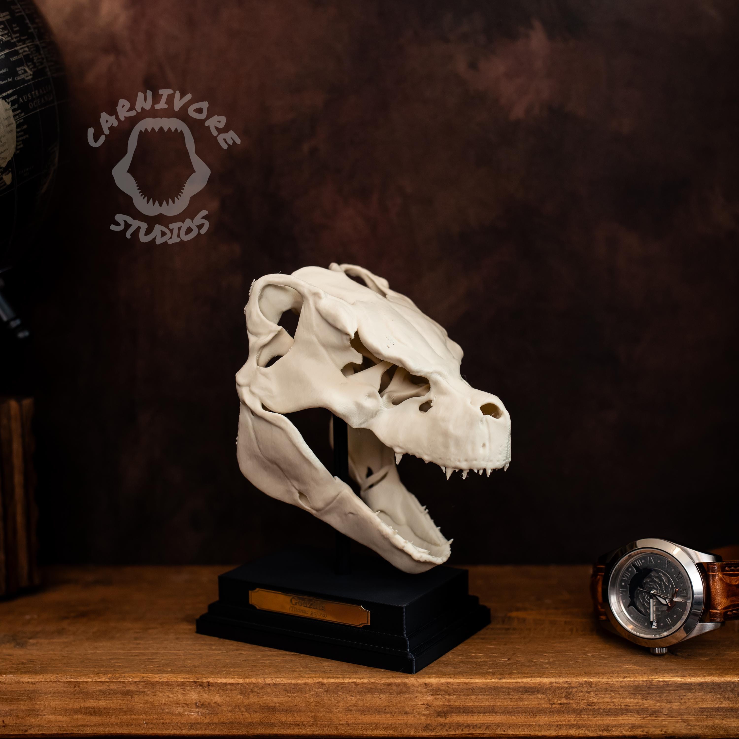 ゴジラの頭蓋骨レプリカ：3Dプリントされた怪獣の化石コレクション