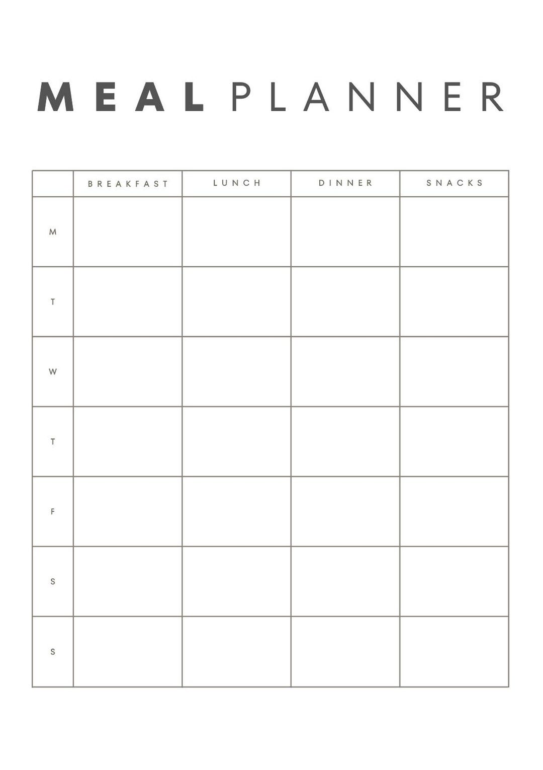 Printable Weekly Meal Planner - Etsy Australia