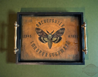The Parlor Séance: Brass Clawfoot Death's Head Spirit Tray