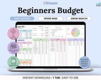 Budget Planner 2026 Google Sheets Monthly Budget Tracker Biweekly Budget by Paycheck Salary Budget Weekly Paycheck Budget Spreadsheet