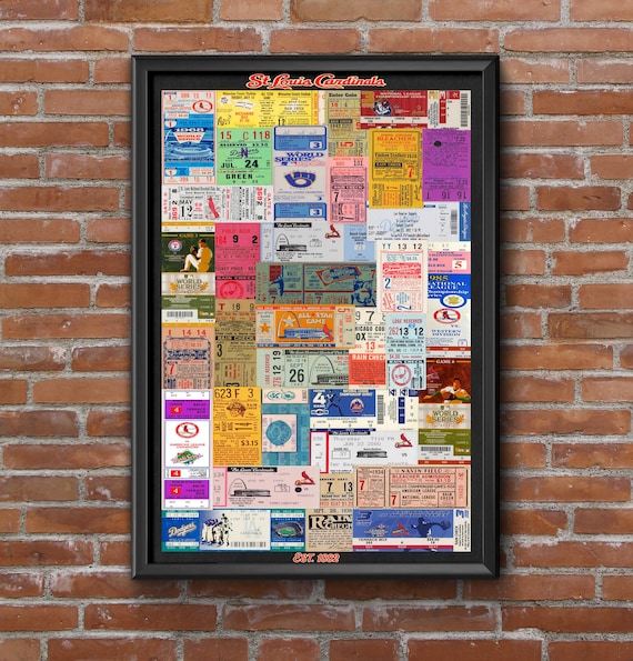 St. Louis Cardinals Greatest Games Ticket Collage Art Print: Baseball Memorabilia (11x17 Unframed)
