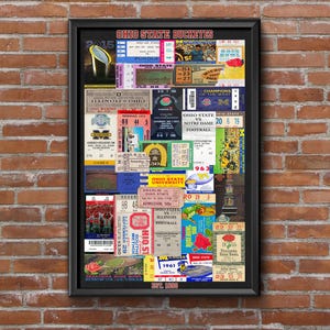 Ohio State Buckeyes Greatest Games Ticket Collage Art Print (11x17 Unframed)