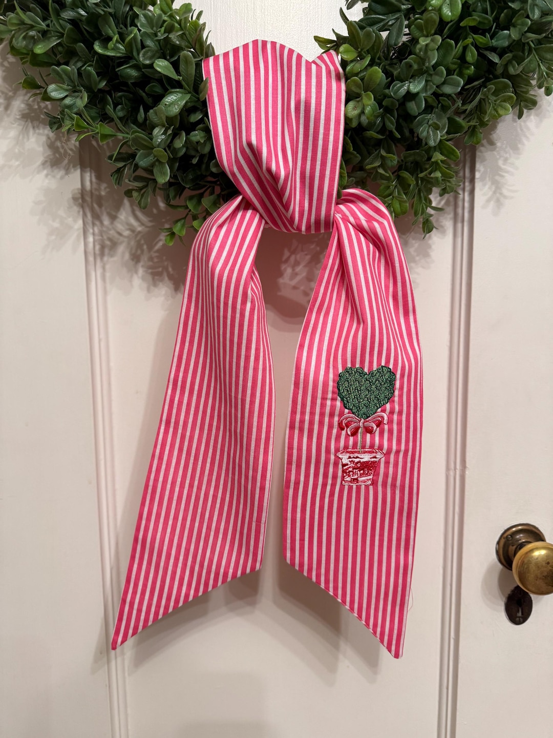 Valentine Heart Topiary Wreath Sash - Etsy