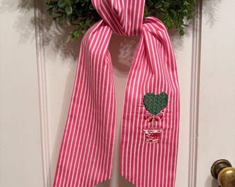 Valentine Heart Topiary Wreath Sash