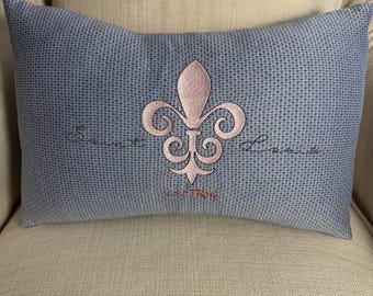St. Louis Fleur de Lis Pillow Cover | 12x20”