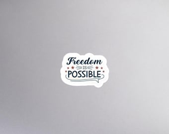 Naklejka „Wolność jest możliwa” | Naklejka na leczenie traumy, zdrowie psychiczne