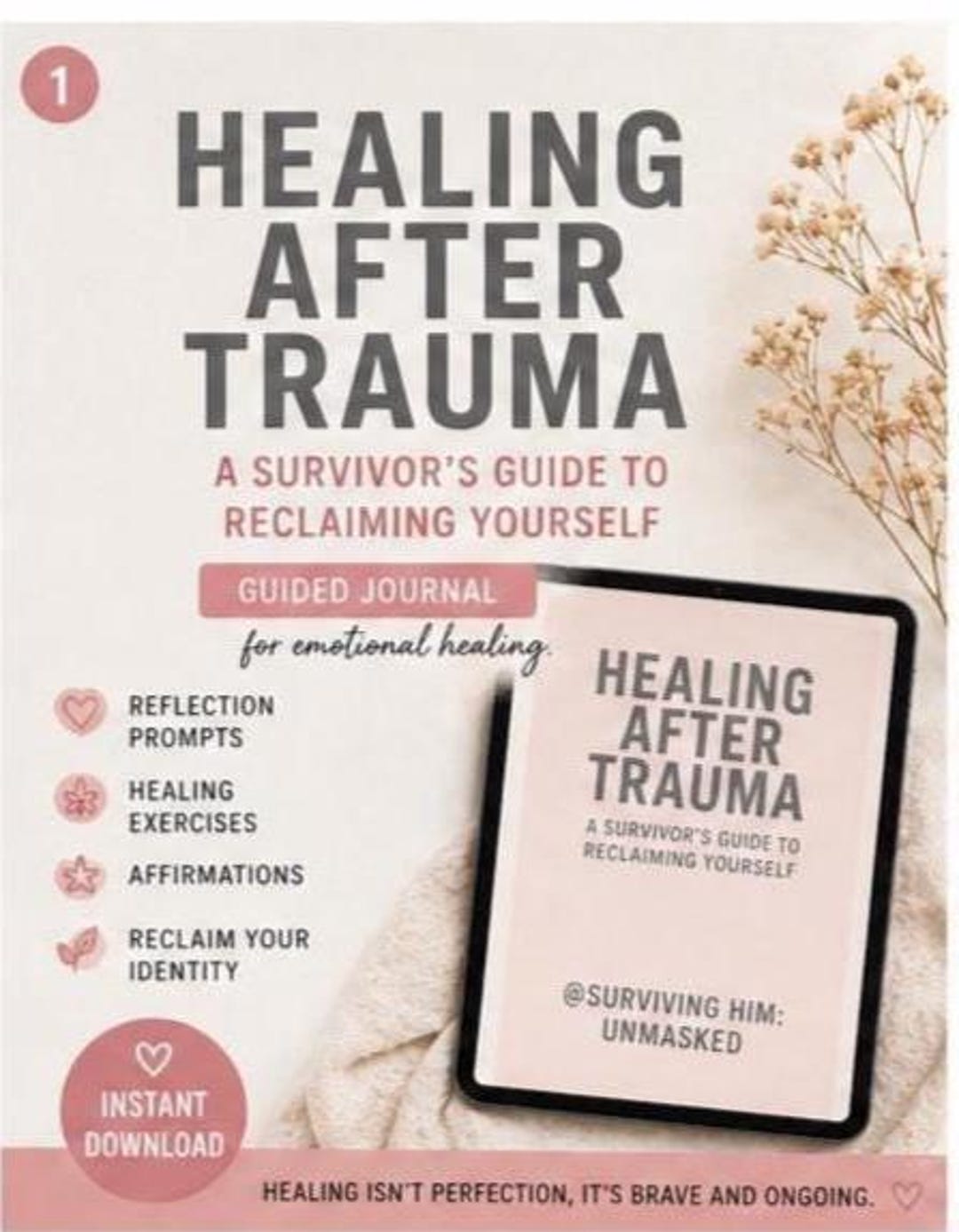 Trauma Recovery Guided Journal for Women | Emotional Healing Prompts ...