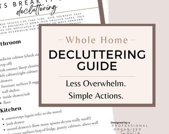 Home Decluttering Lists and Decluttering Guide Printable: How to Checklists, Trackers, and Tips