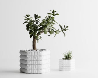 Colorful Stacked 3D Printed Planter – Modern Geometric Plant Pots