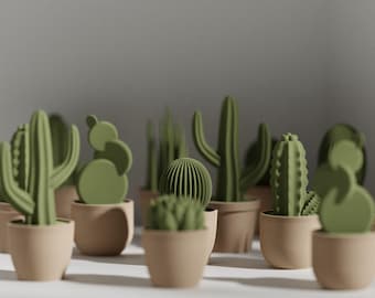 Mini Succulent Pot Set – Artificial Cactus & Succulent Decor