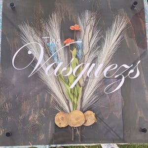 Plexiglass wooden sign