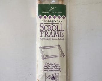 Wooden Needlework Scroll Frame 4"x8", by Homecrafters