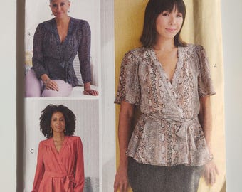 Butterick Sewing Pattern B6828, blouse and shirt pattern
