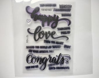 Love And Congrats Stamp Set