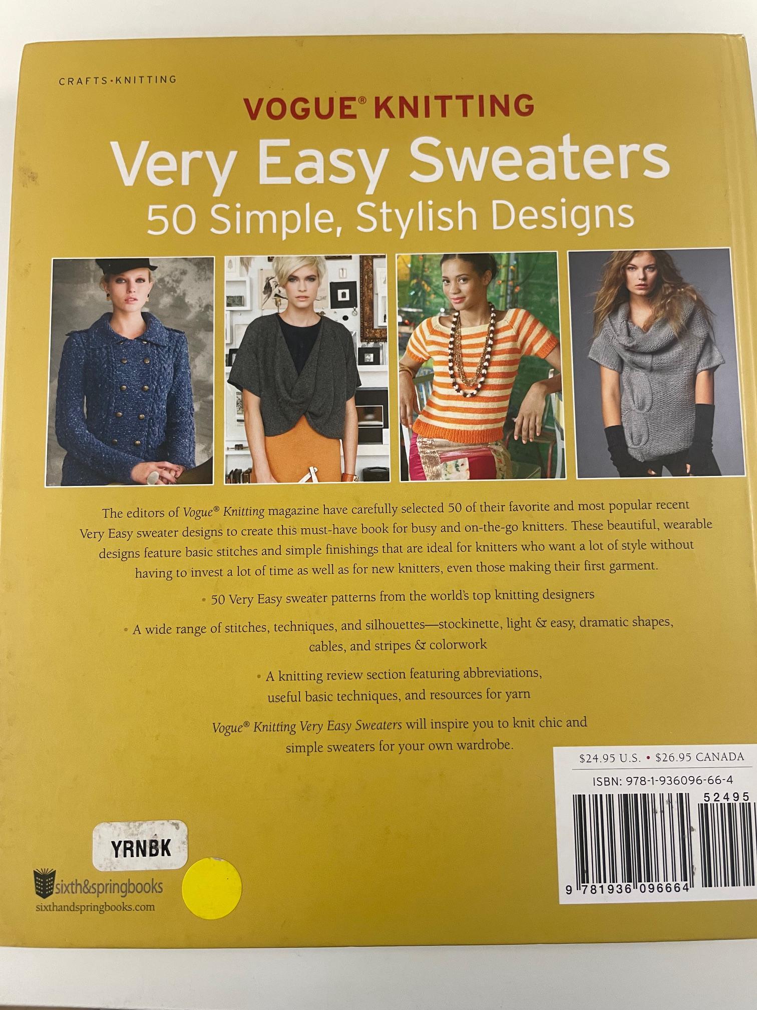 Vogue Knitting: Very Easy Sweaters - Etsy