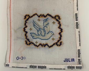 Tela ricamata a punto croce di Elaine Magnin Dove