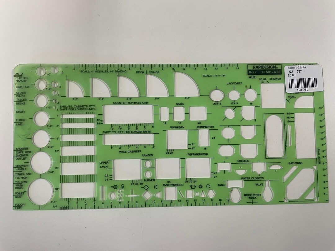 Rapidesign R-22 Template - Etsy