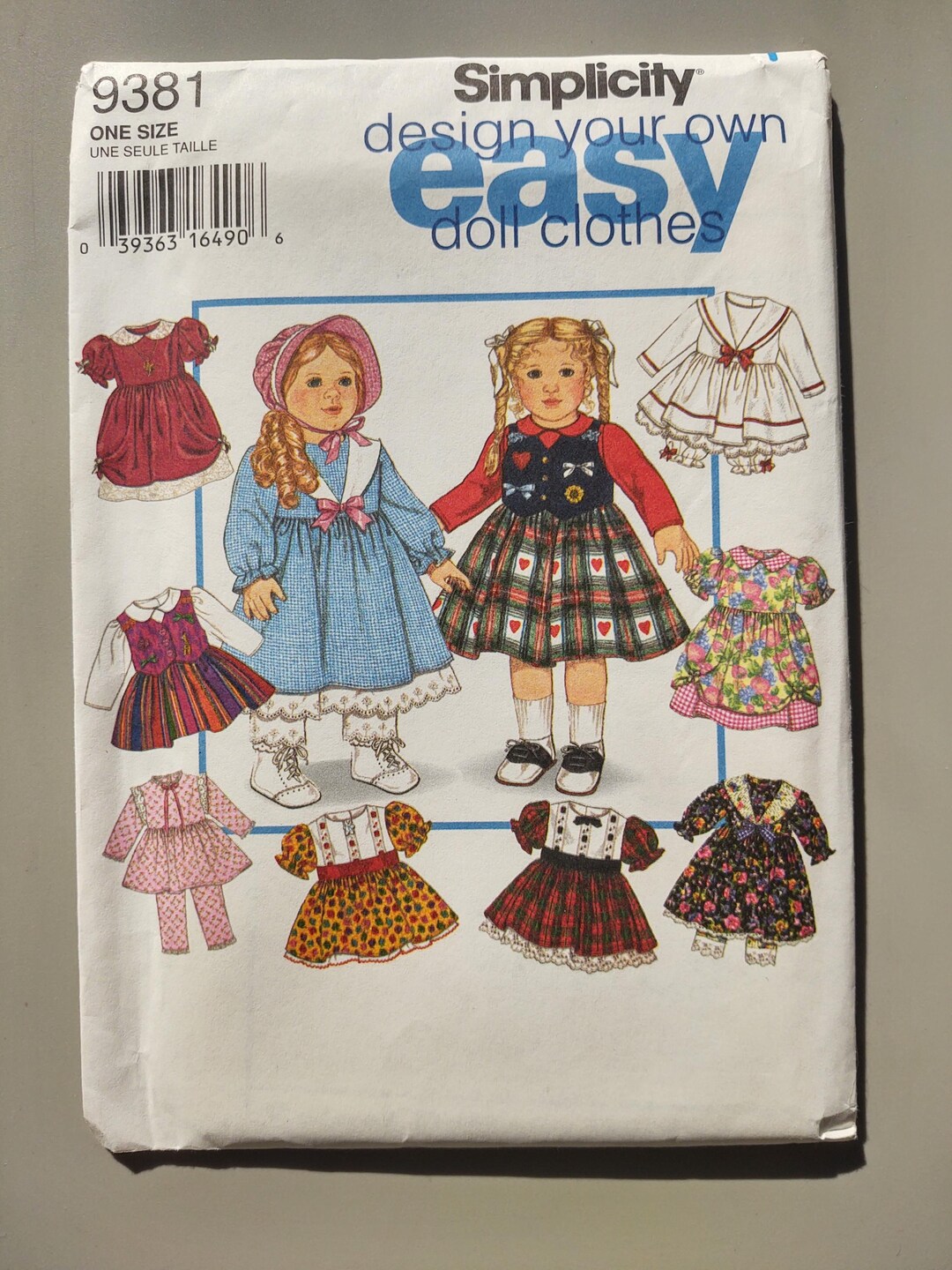 Simplicity Easy Sewing Pattern 9381 Doll Clothes - Etsy