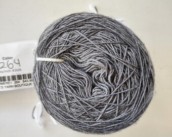Grey Cashmere Super-Fine Lace Weight Yarn, by Cashmere 1, one skein