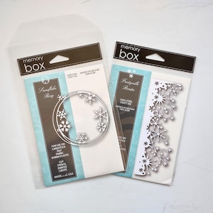 Memory Box Co.製、クラフトダイ2個セット（Frostyville Border + Snowflake Ring）