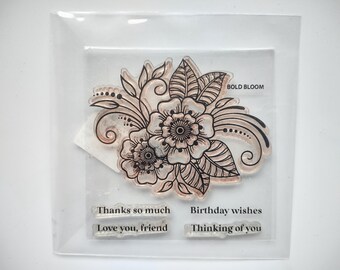 Set di timbri Bold Bloom