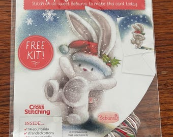 Kit per punto croce Bebunni "Buon Natale"