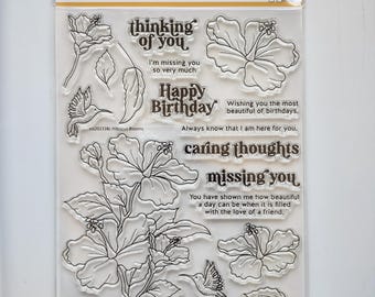 Set di timbri e fustelle Hibiscus Blooms di Simon Says Stamp!